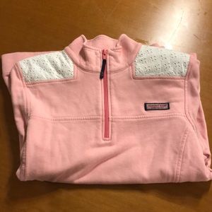 Light pink Vineyard Vines quarterzip